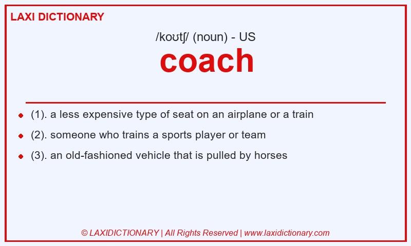 Definition coach in American English