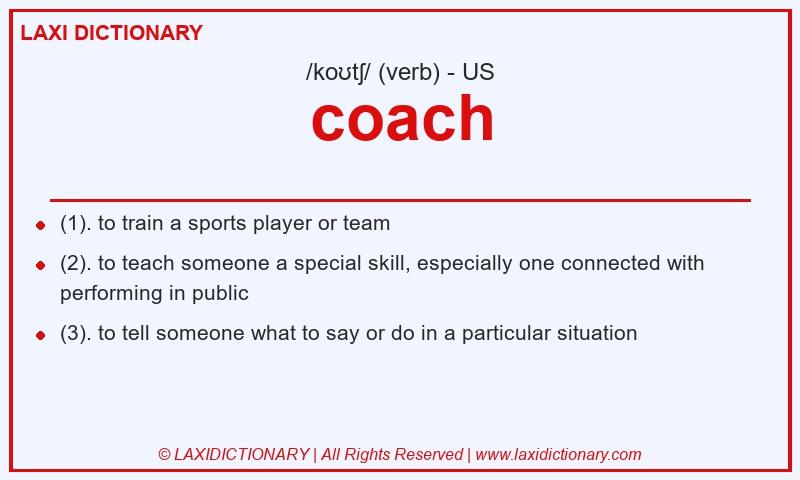 Definition coach in American English