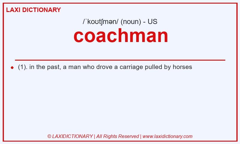 Definition coachman in American English