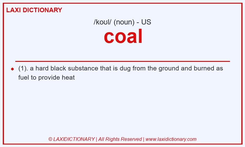 Definition coal in American English