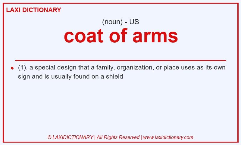 Definition coat of arms in American English