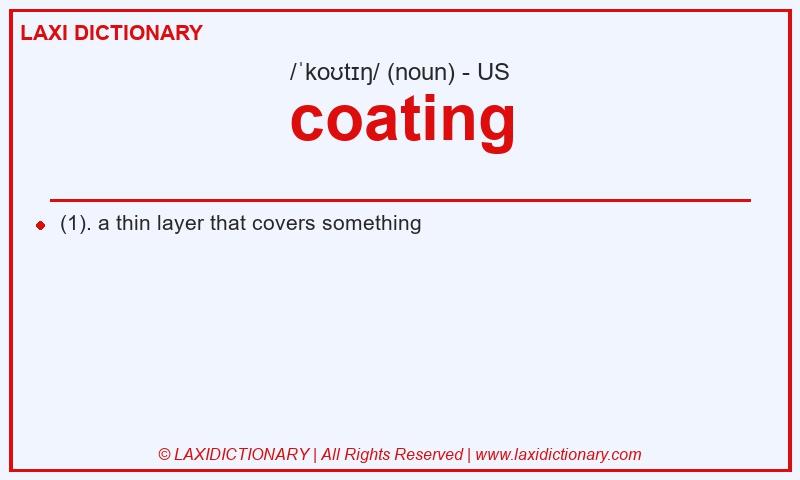 Definition coating in American English