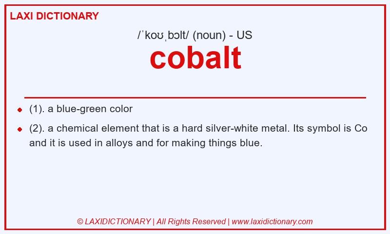 Definition cobalt in American English