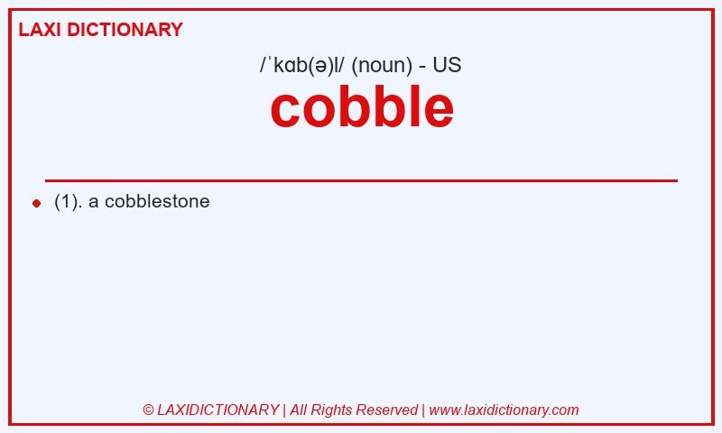 Definition cobble in American English