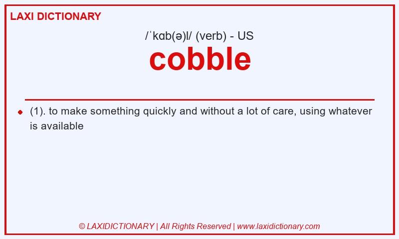 Definition cobble in American English