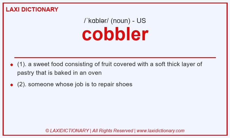 Definition cobbler in American English