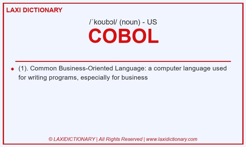 Definition COBOL in American English