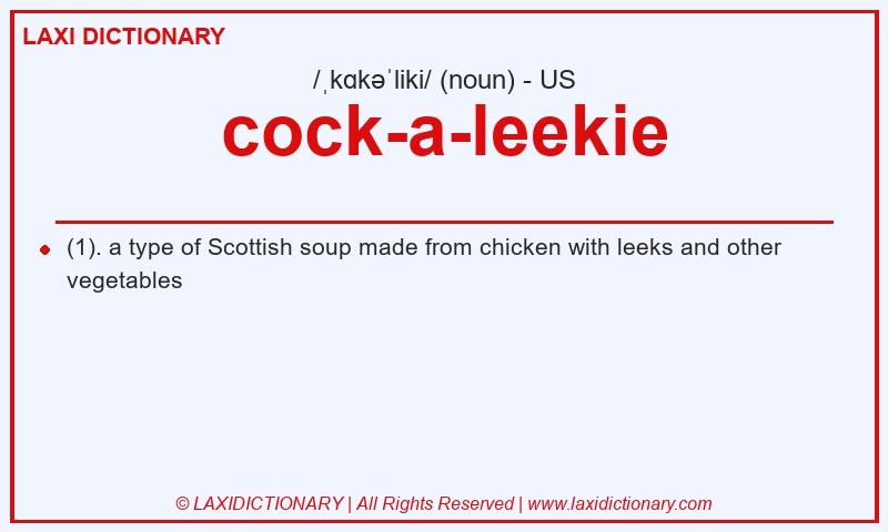 Definition cock-a-leekie in American English