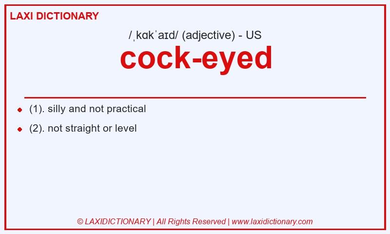 Definition cock-eyed in American English