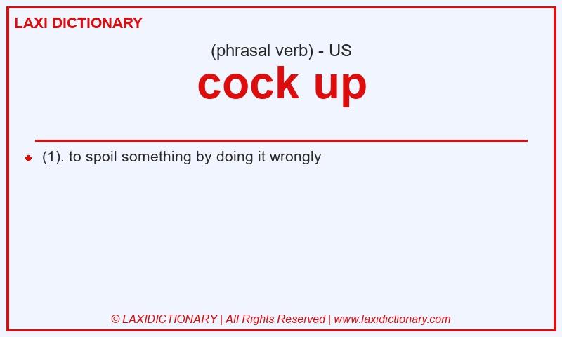 Definition cock up in American English
