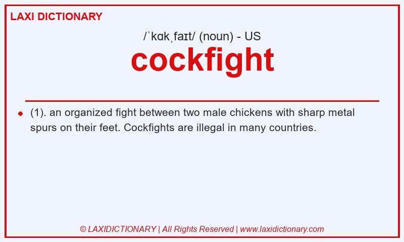 Definition cockfight in American English