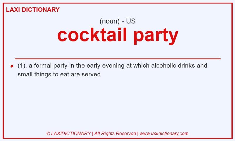 Definition cocktail party in American English