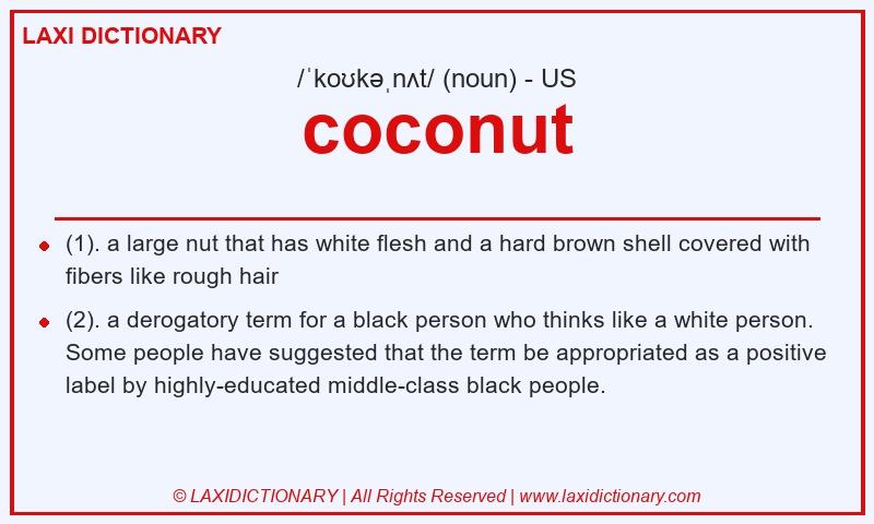 Definition coconut in American English