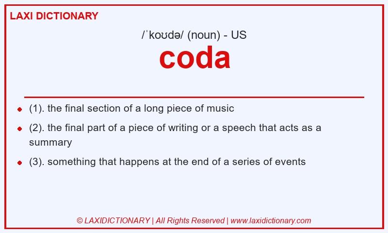 Definition coda in American English