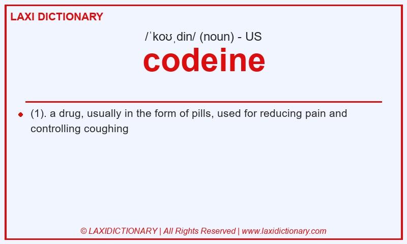 Definition codeine in American English