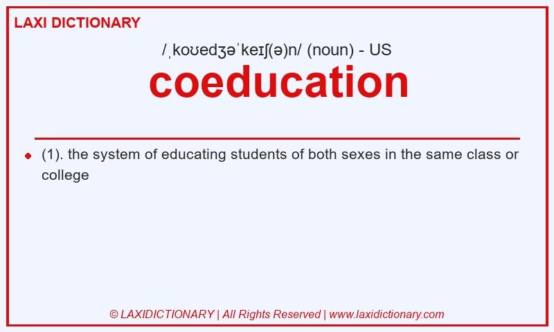 Definition coeducation in American English