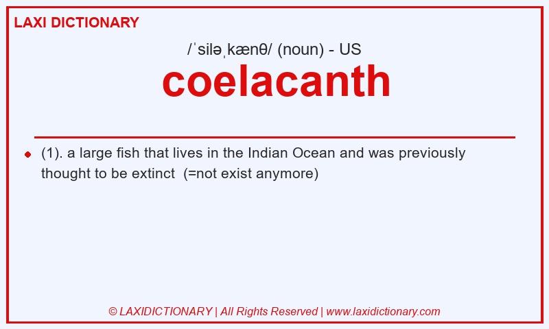 Definition coelacanth in American English