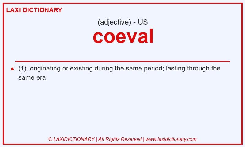 Definition coeval in American English