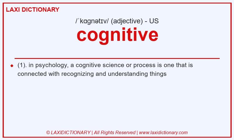 Definition cognitive in American English