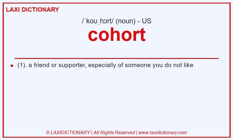 Definition cohort in American English