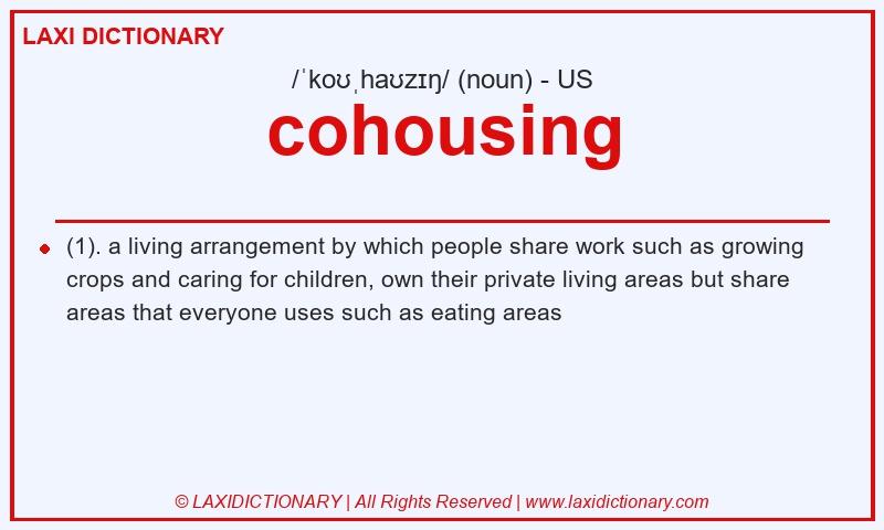 Definition cohousing in American English