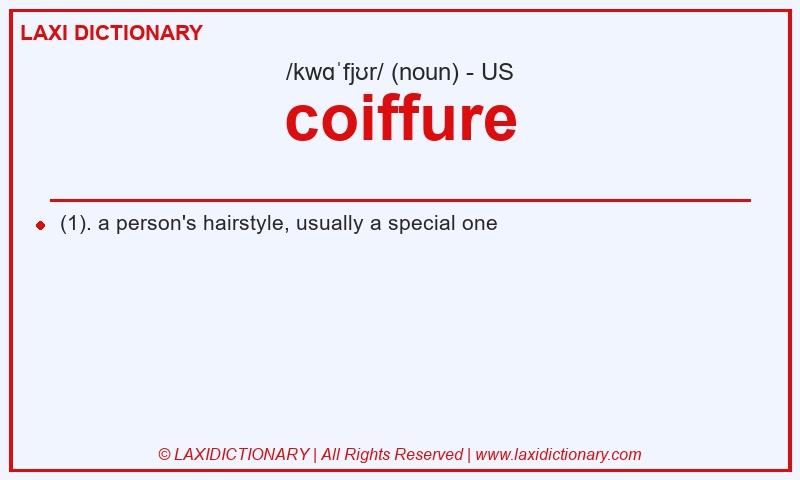 Definition coiffure in American English