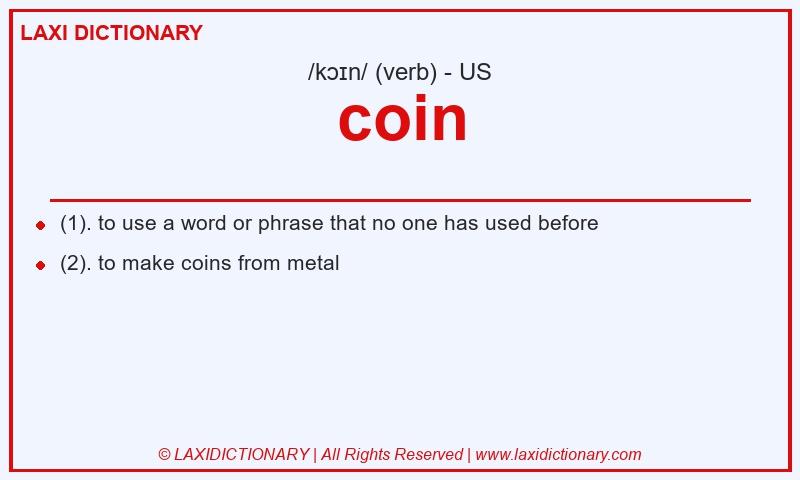 Definition coin in American English