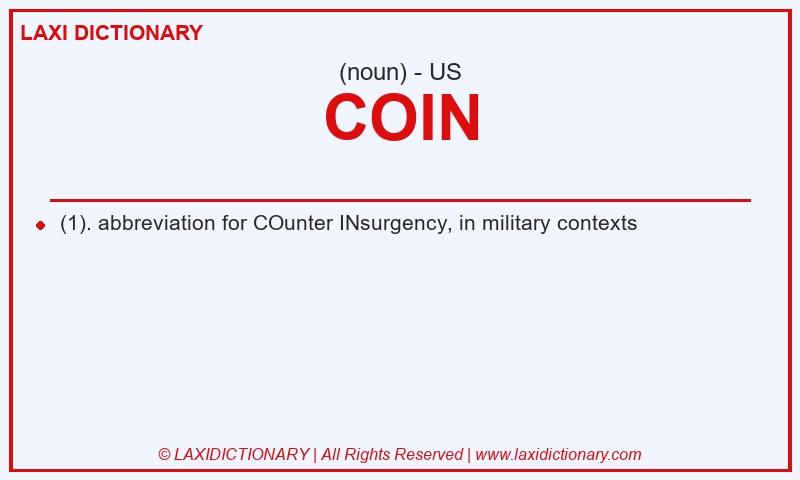 Definition COIN in American English