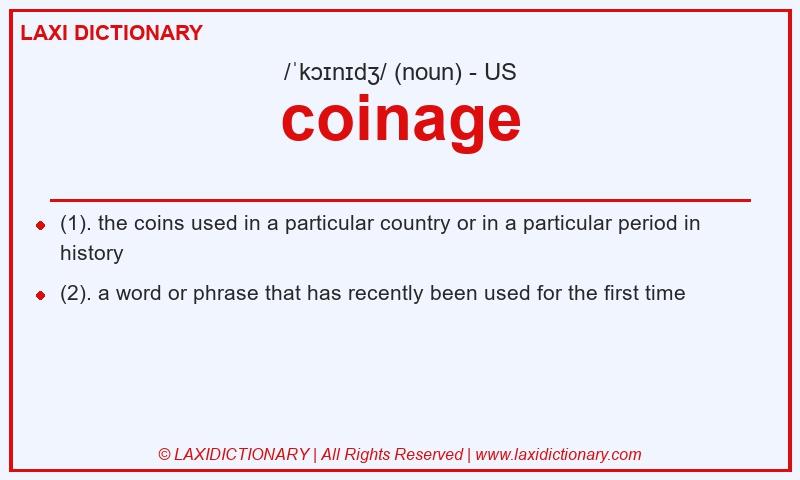 Definition coinage in American English