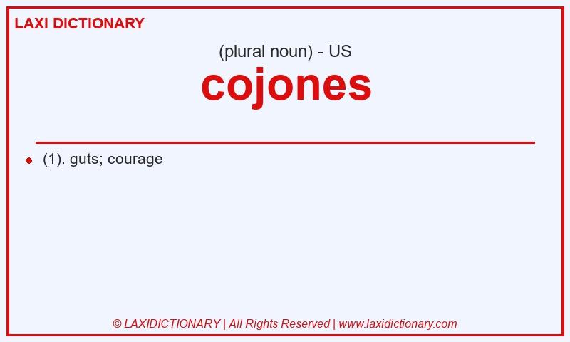 Definition cojones in American English
