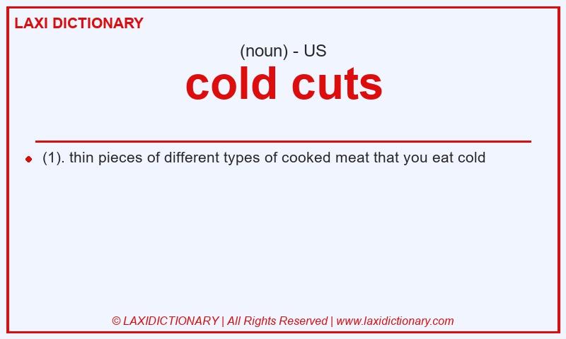 Definition cold cuts in American English