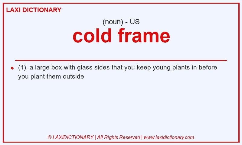 Definition cold frame in American English