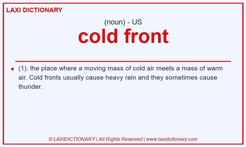 Definition cold front in American English