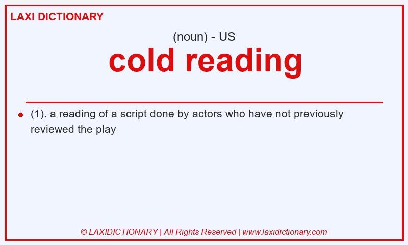 Definition cold reading in American English