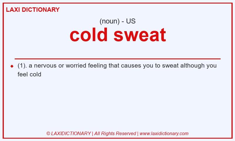 Definition cold sweat in American English