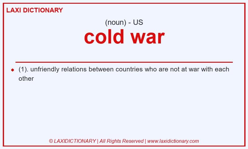 Definition cold war in American English