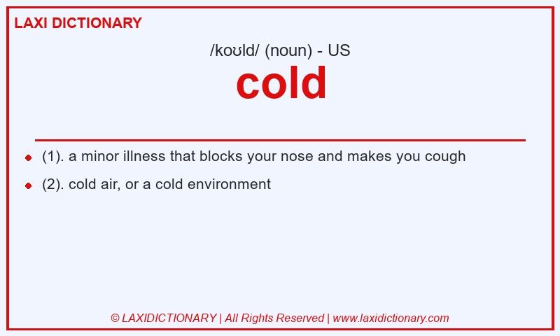 Definition cold in American English