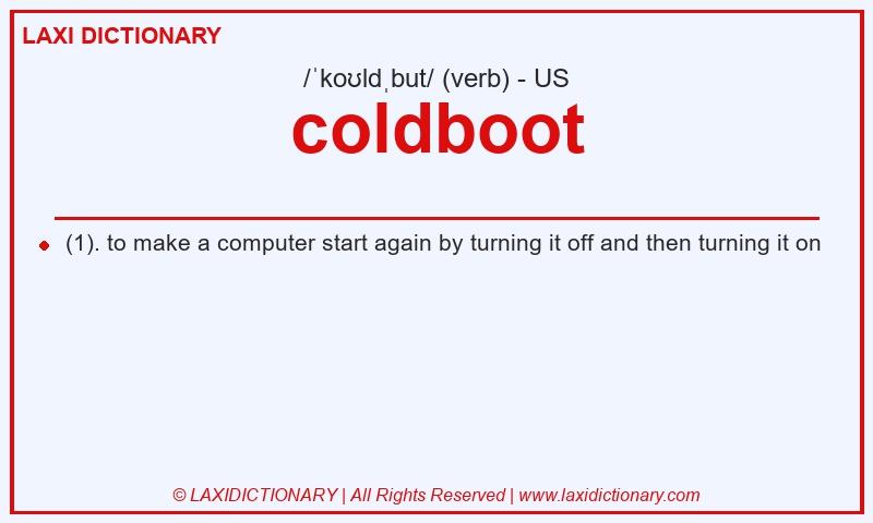 Definition coldboot in American English
