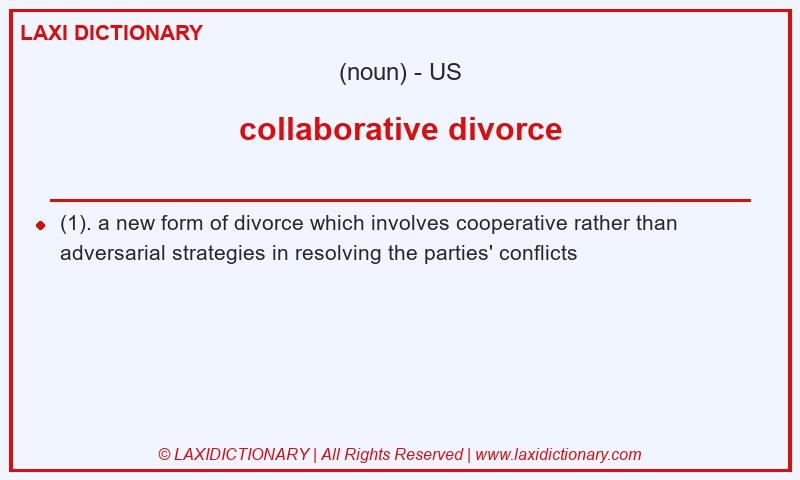 Definition collaborative divorce in American English