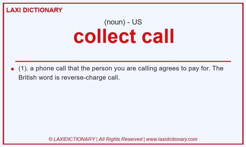 Definition collect call in American English