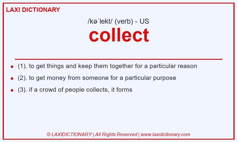 Definition collect in American English