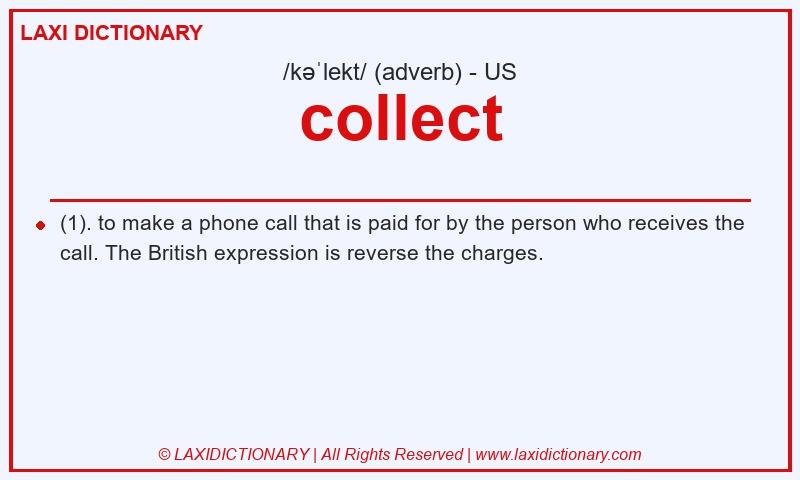 Definition collect in American English