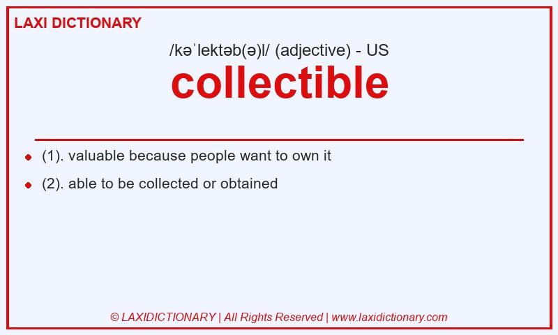 Definition collectible in American English