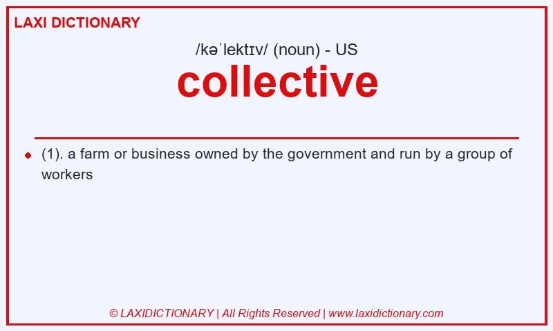Definition collective in American English