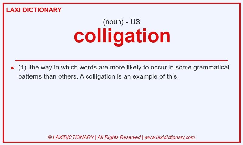 Definition colligation in American English