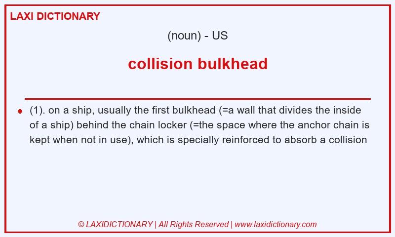 Definition collision bulkhead in American English