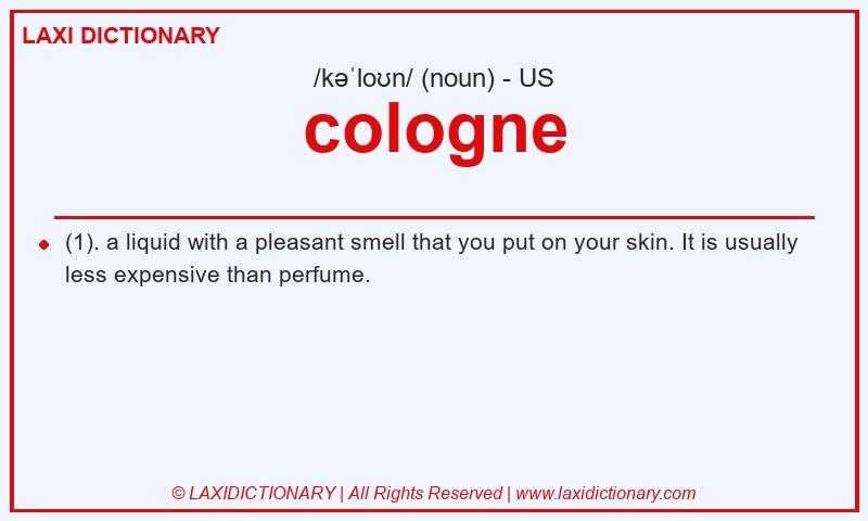 Definition cologne in American English