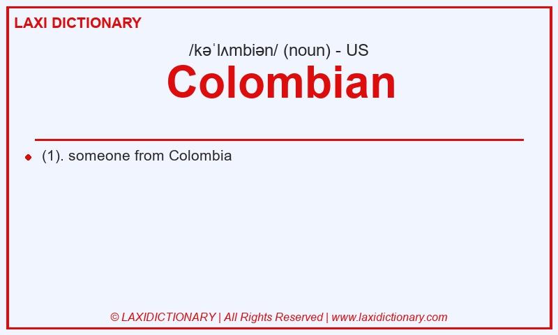 Definition Colombian in American English