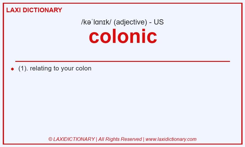 Definition colonic in American English