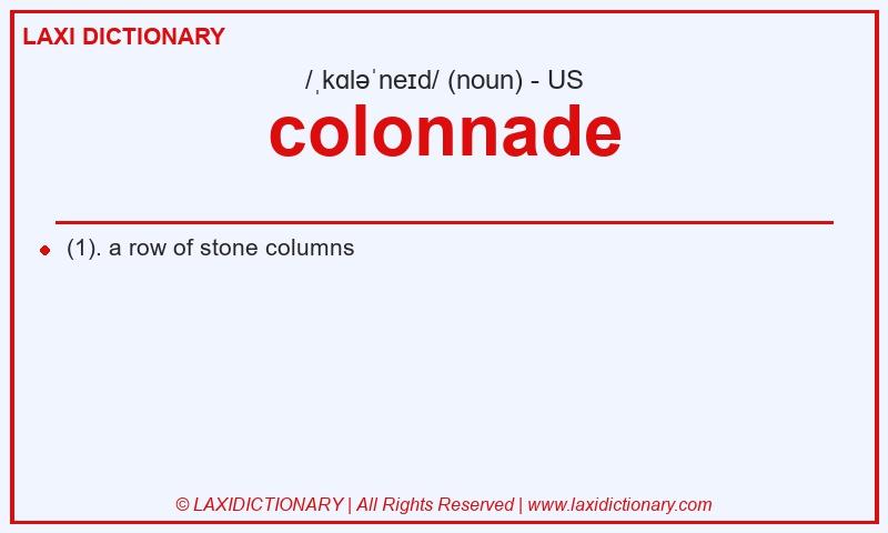 Definition colonnade in American English